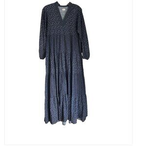 Warm Love St. Colonial Cotton Maxi Dress in Starry Sky Print Size 0 / XS